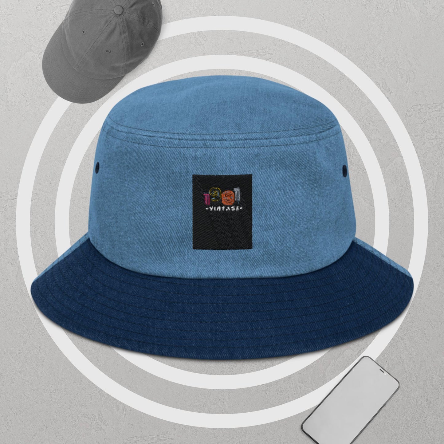 Denim bucket hat