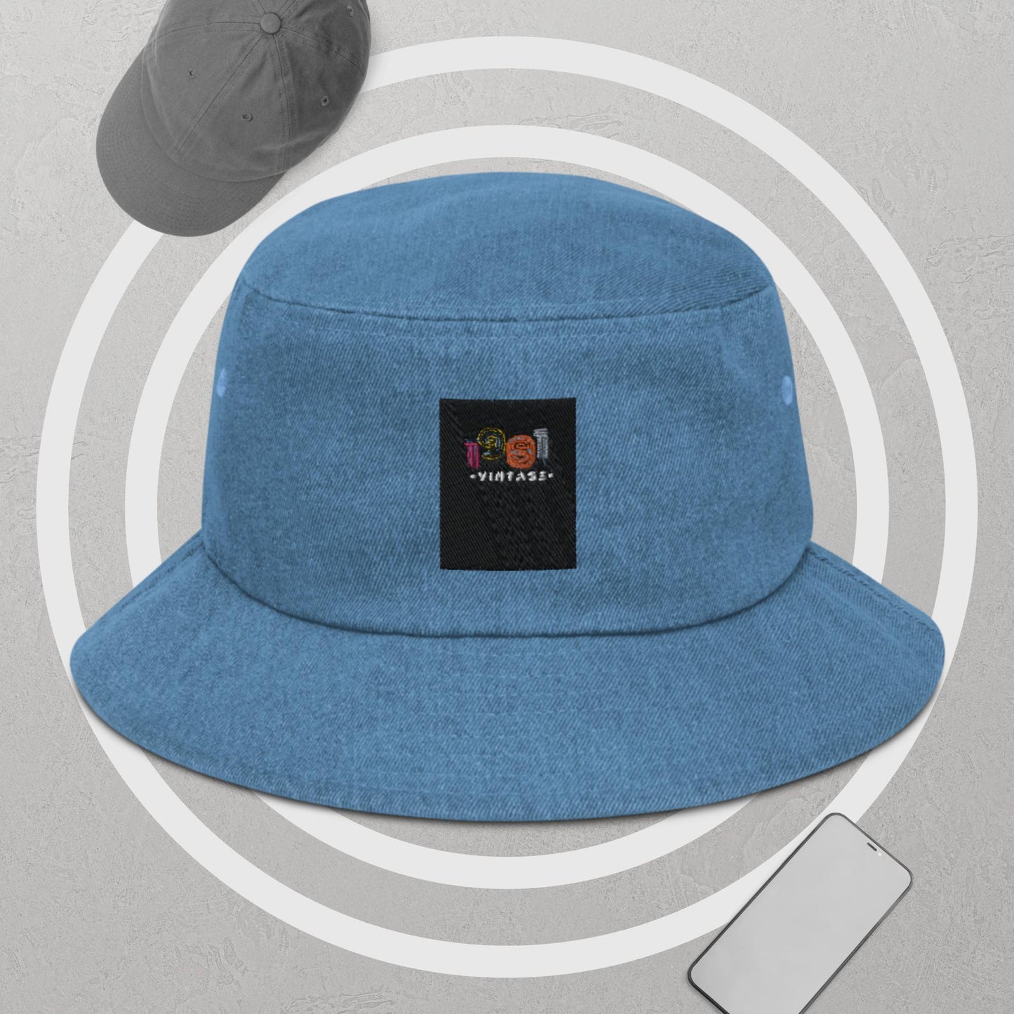 Denim bucket hat